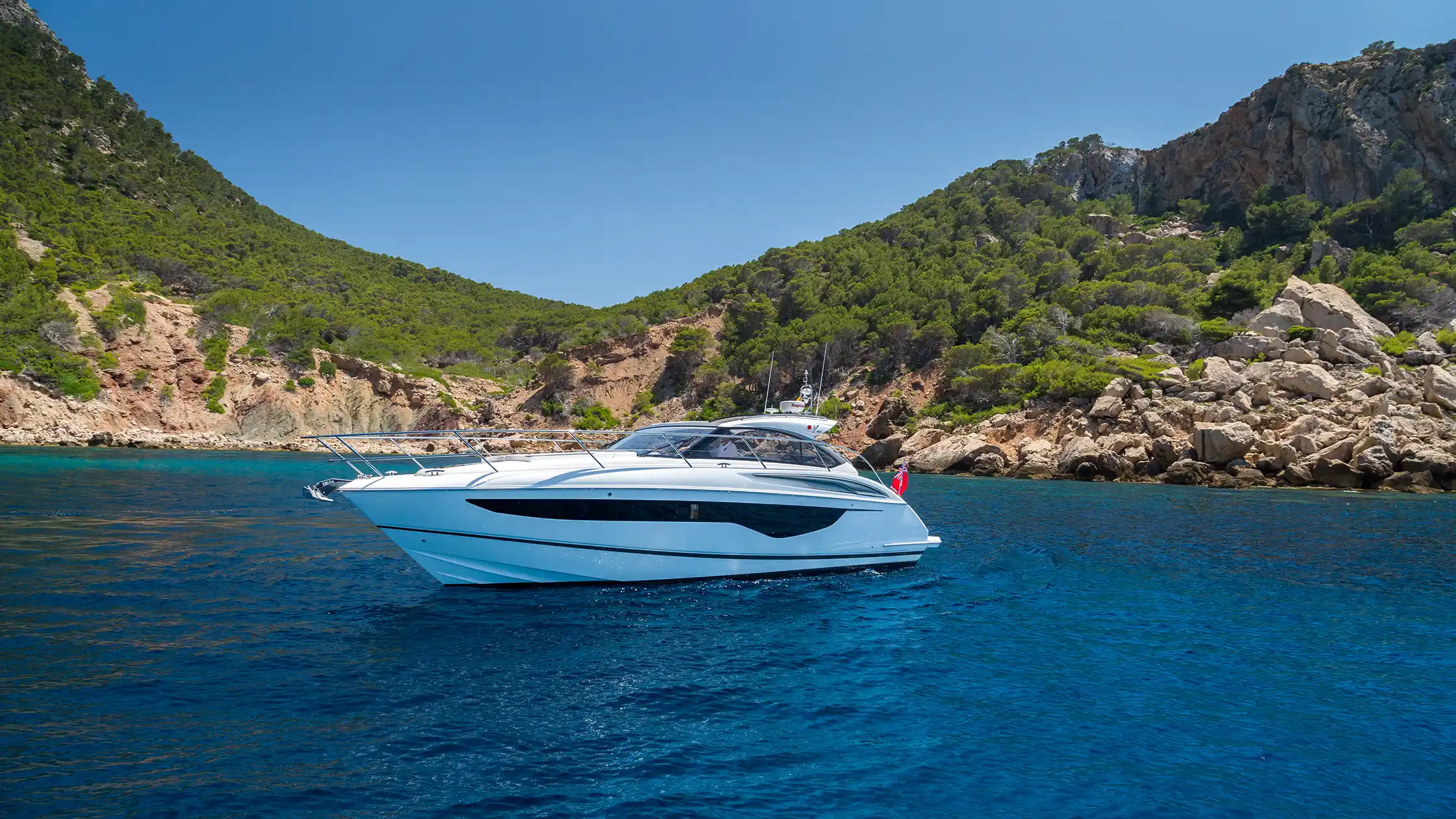 Außenbereich der Princess Yachts V40