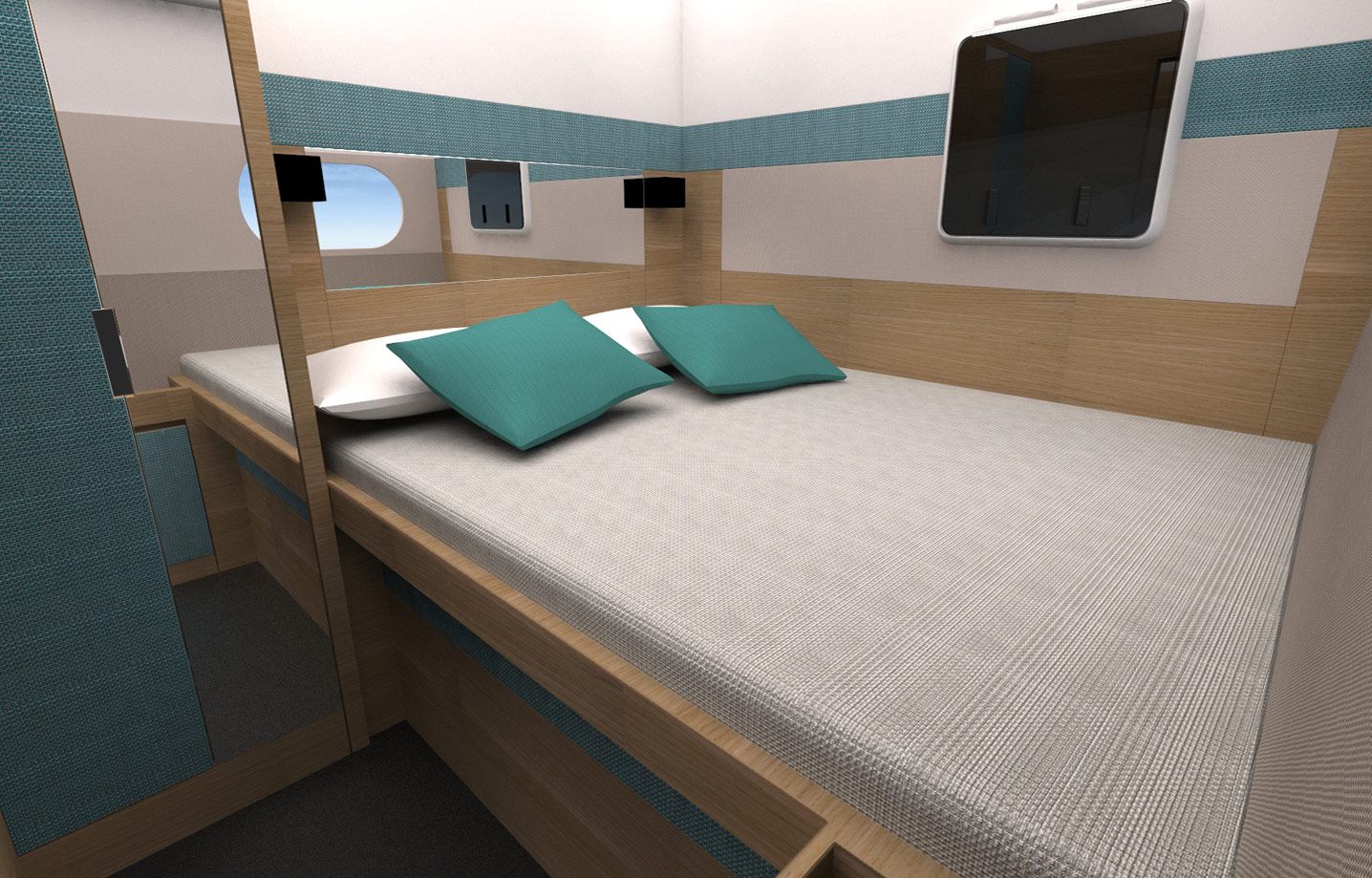 Interieur van de ICE Yachts ICE Cat 67
