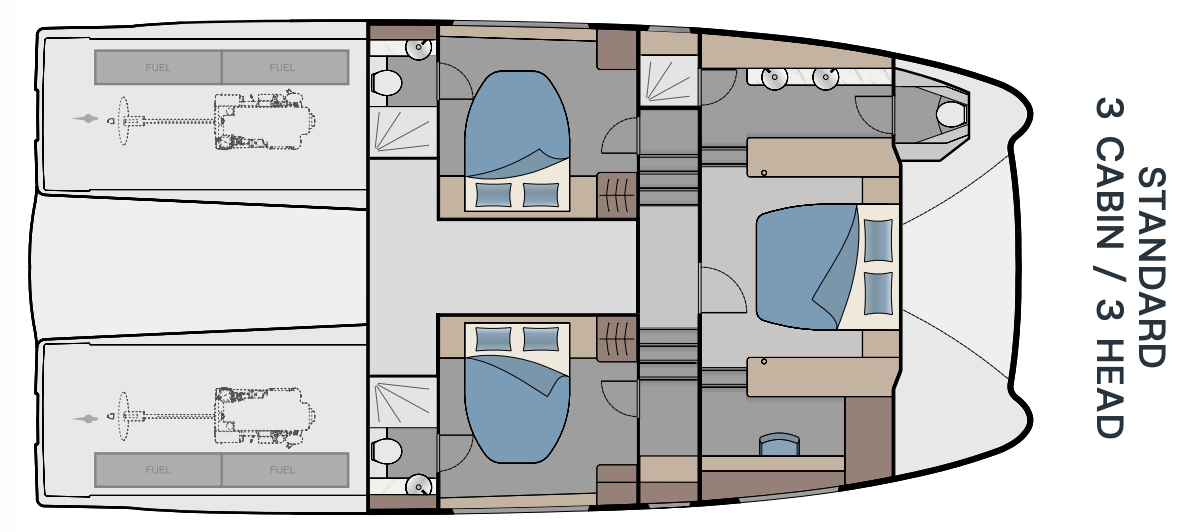 Standard 3 Cabin / 3 Head
