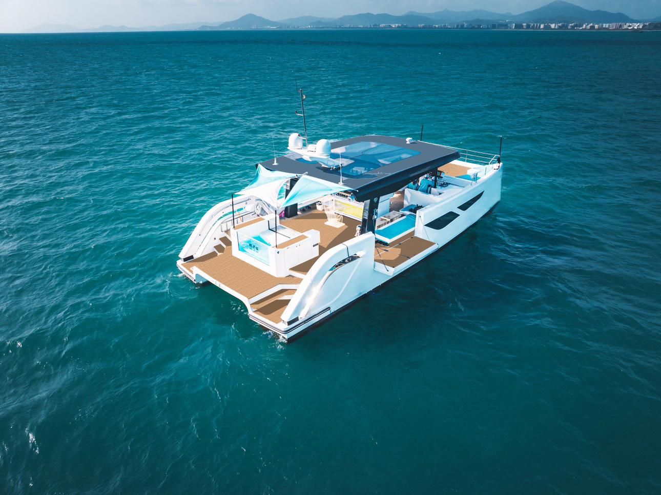 Diamond Yachts P55 Power Catamaran Exterior