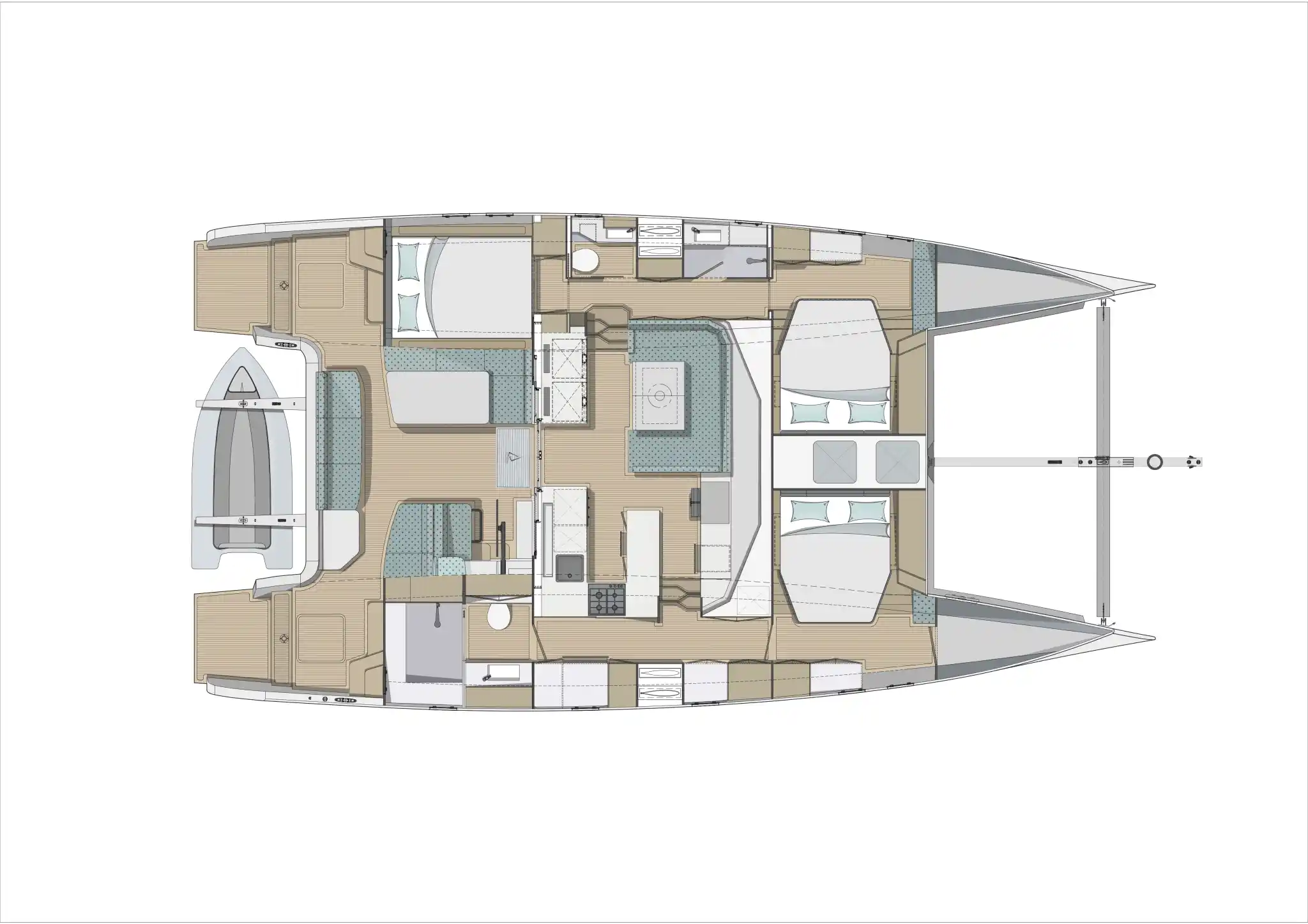 3-cabin Layout