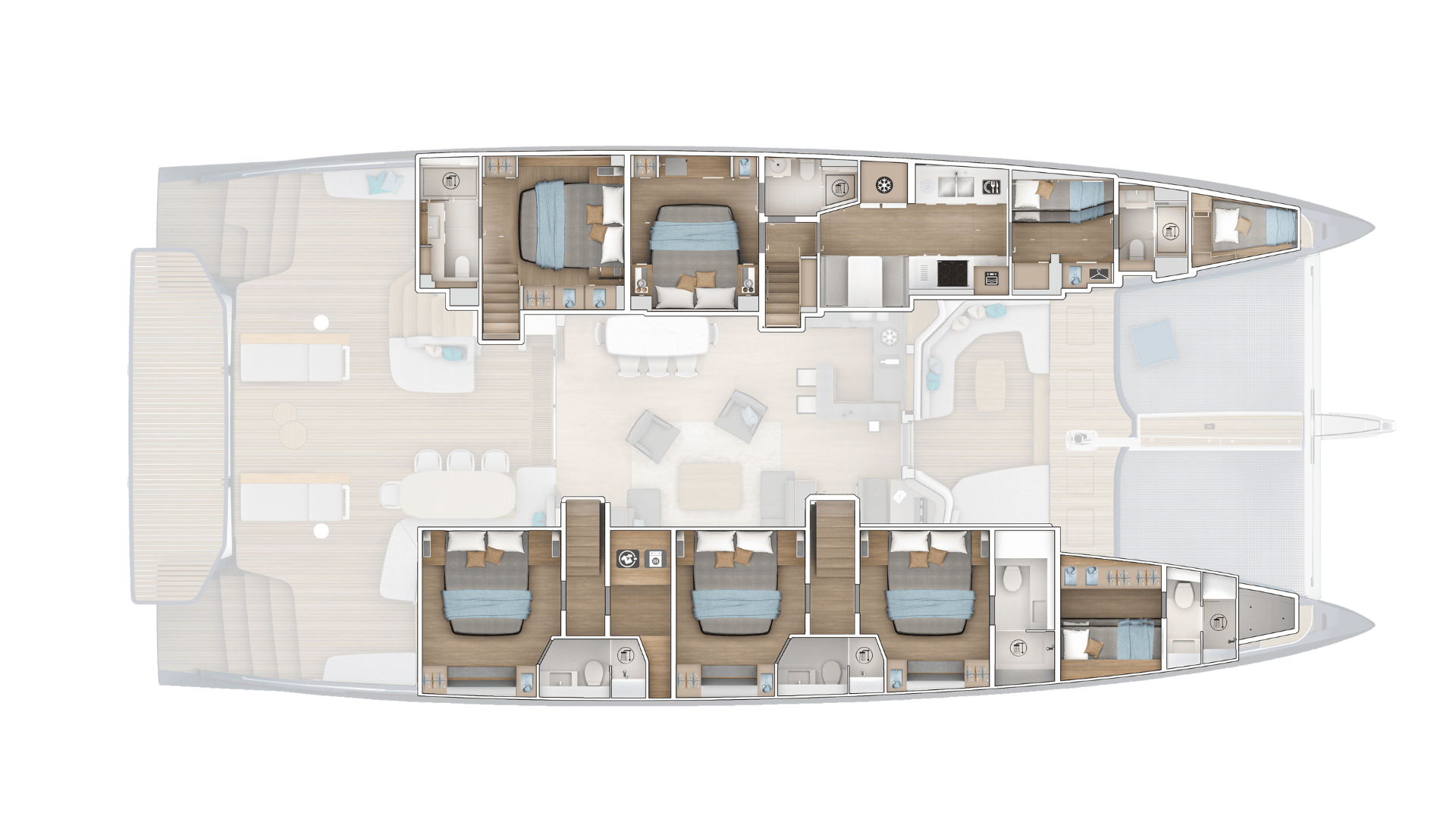 5-Cabin Layout/Galley Down