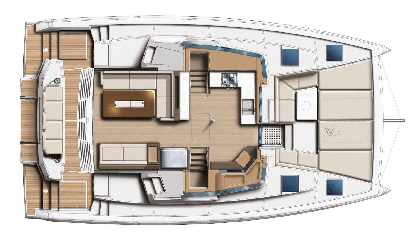 4-cabin Layout /w 1 crew berth