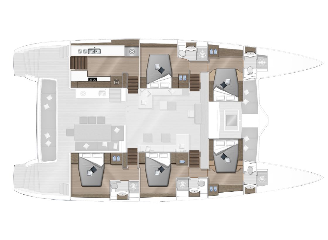 5-Cabin Layout + Galley