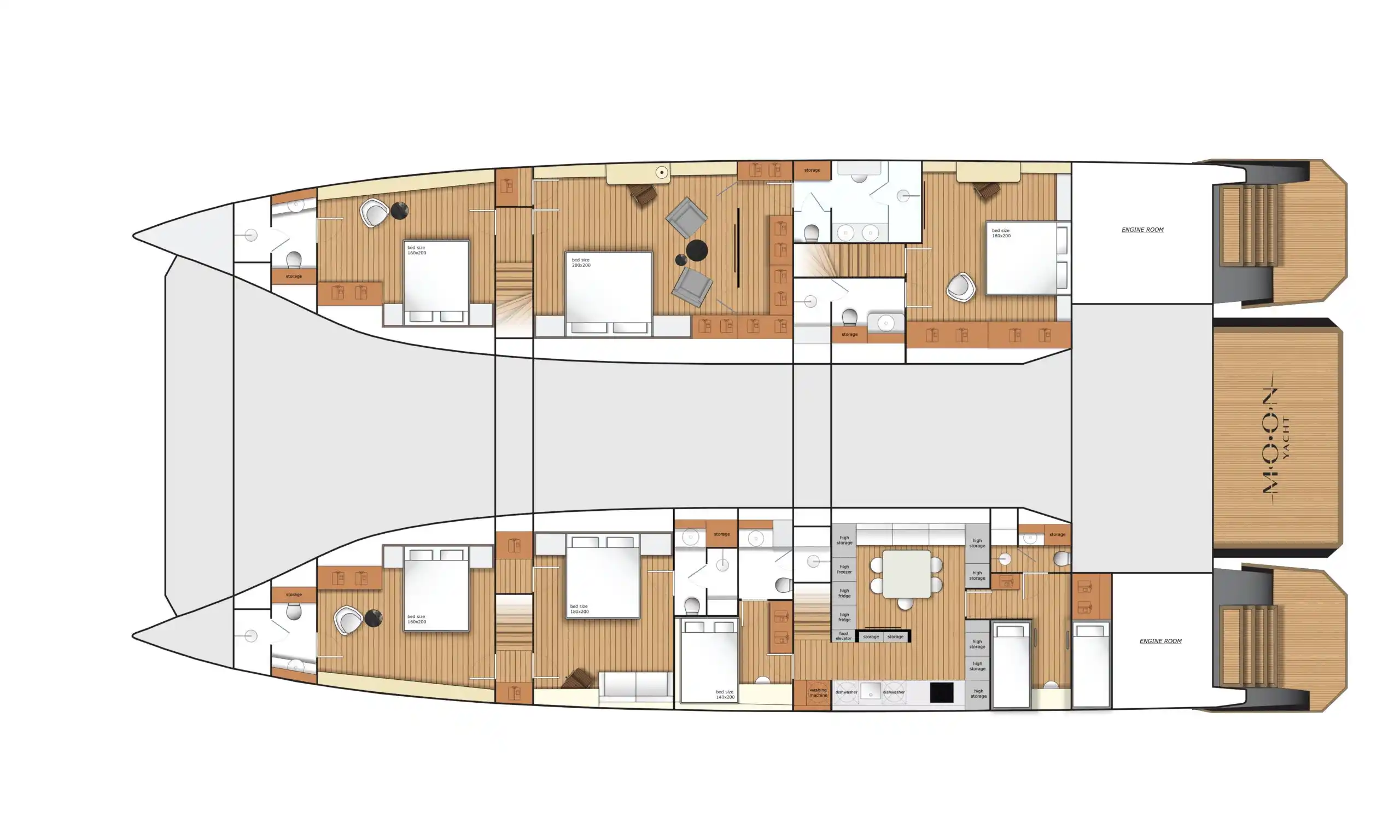 5-cabin Layout