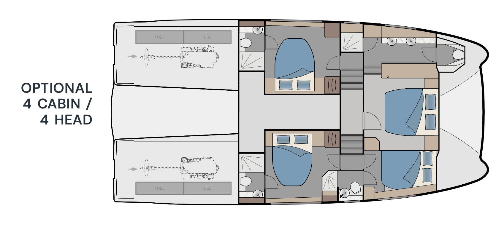 Optional 4 Cabin / 4 Head