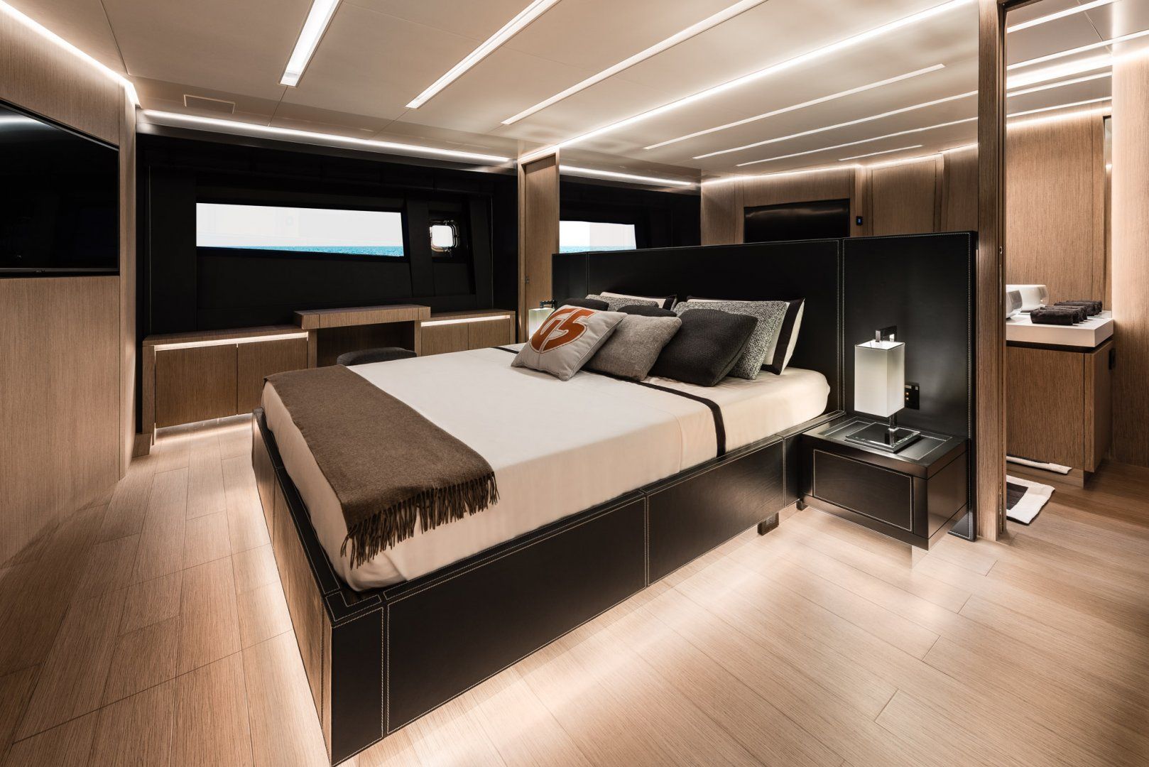 Interni del AB Yachts 80