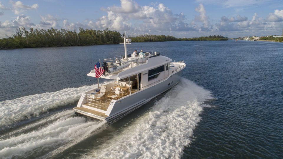 Außenbereich der Outback Yachts 50