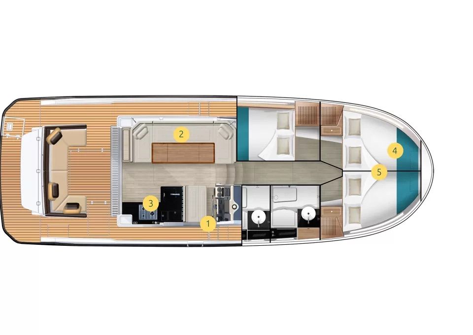 3 cabins & 2 bathrooms