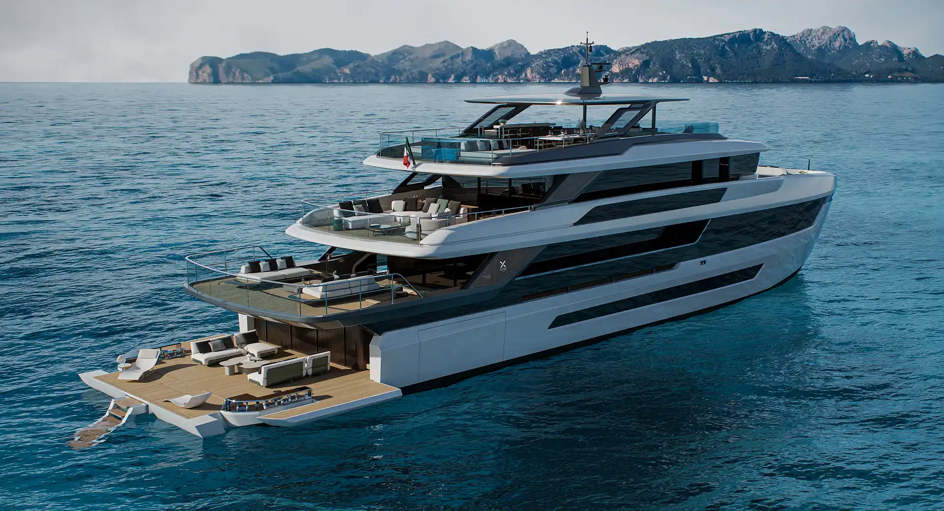Exterior del Extra Yachts X130 Triplex