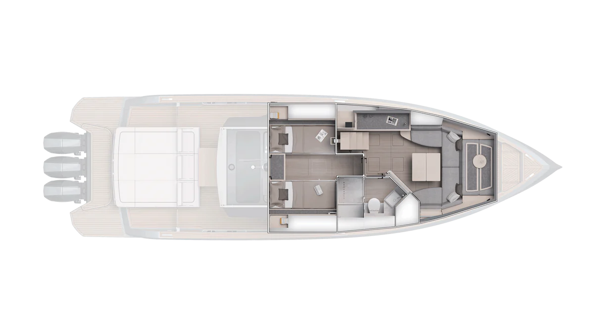 2-Cabin Layout/Versione Dinette
