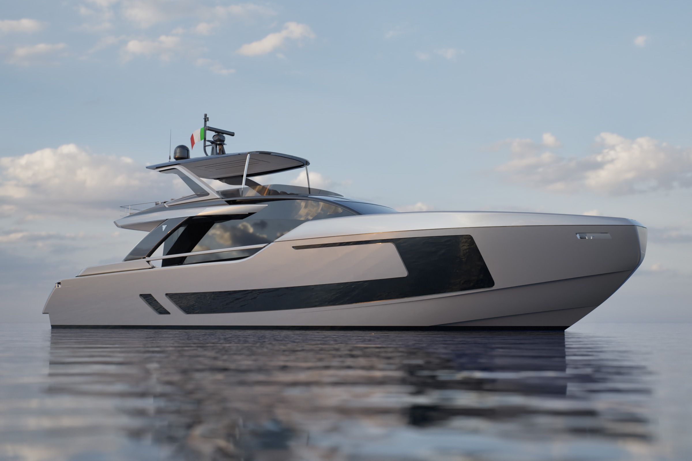 Außenbereich der Filippetti Flybridge 80