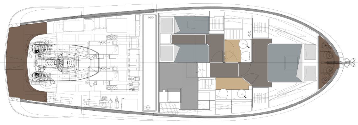 Deck Layout B + Cabin Version B with optional equipment
