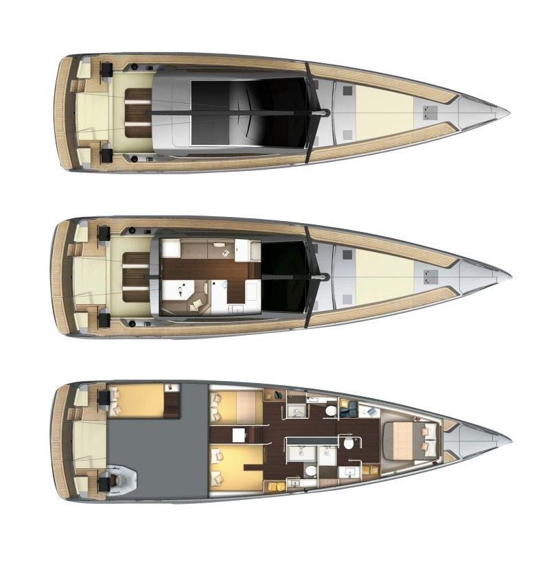 3-cabin Layout
