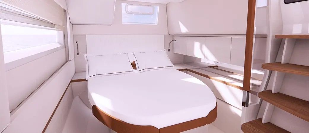 Interieur van de Aquila Sail 50