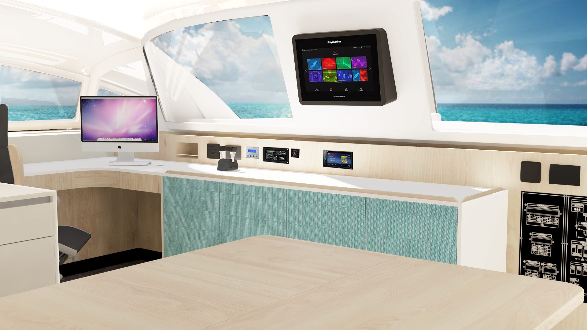 Interieur van de ICE Yachts ICE Cat 67