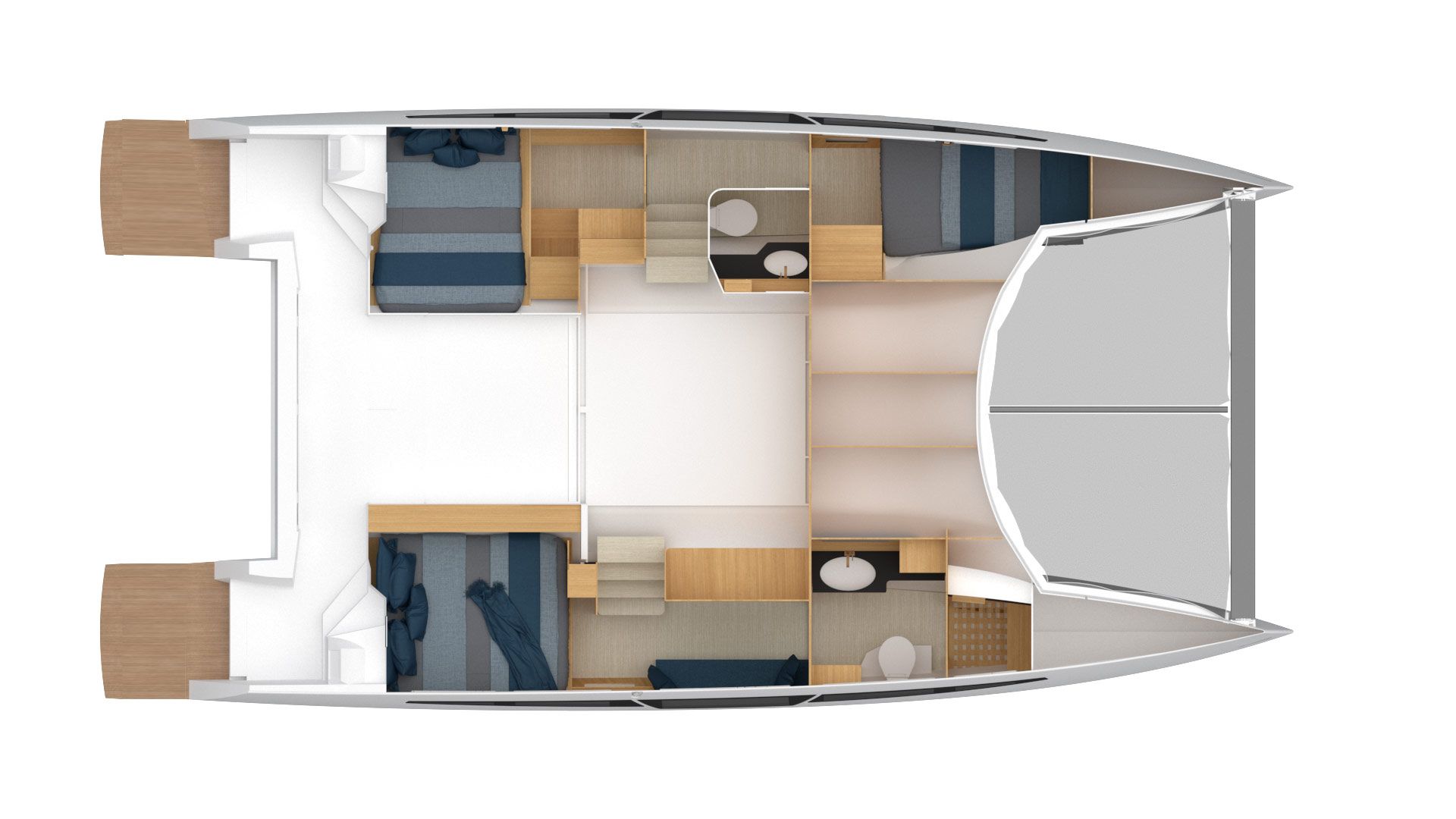 3-cabin Layout