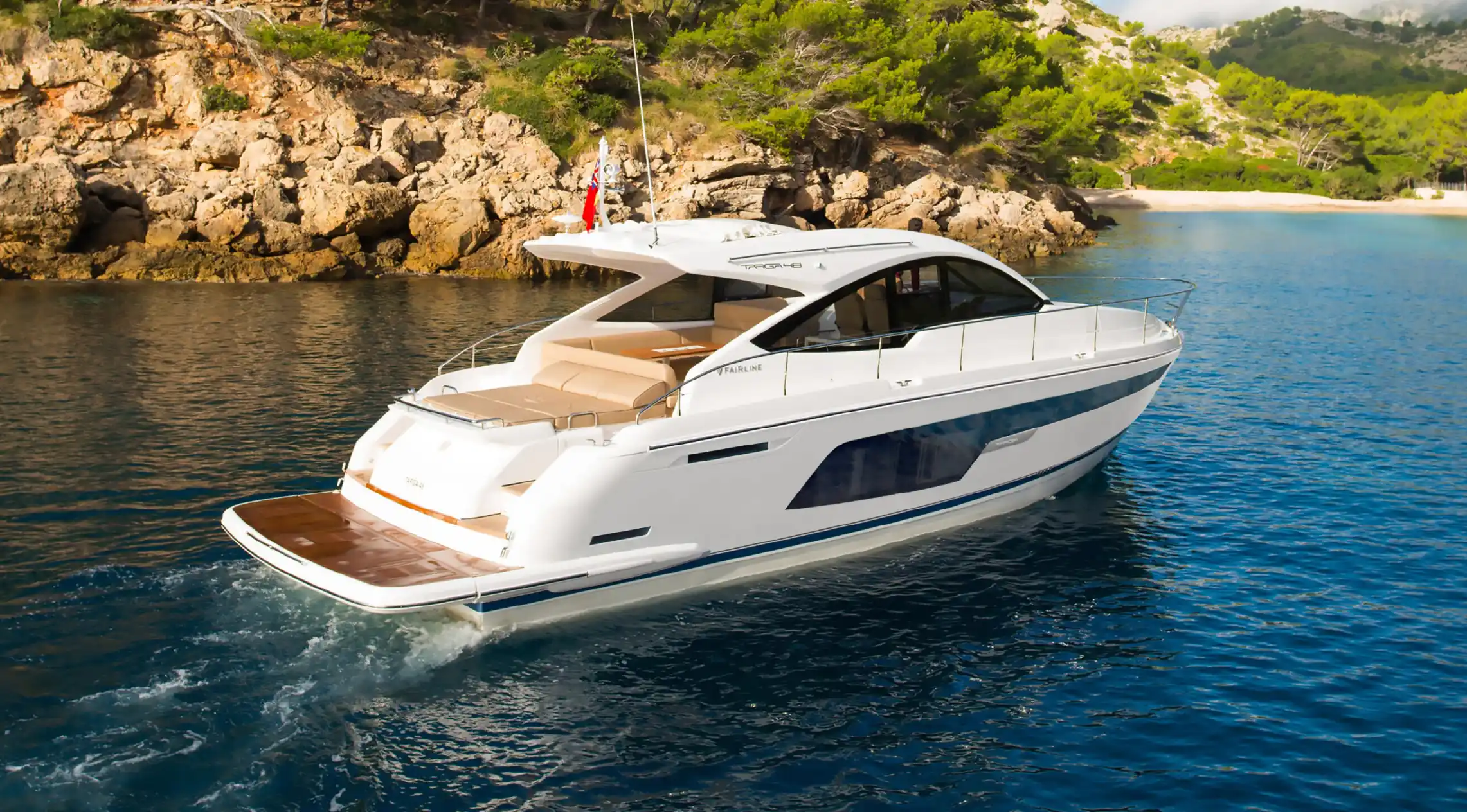 Exterieur van de Fairline Targa 48 Open