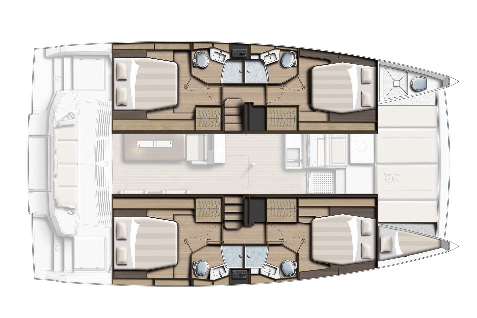 4-cabin Layout /w 1 crew berth
