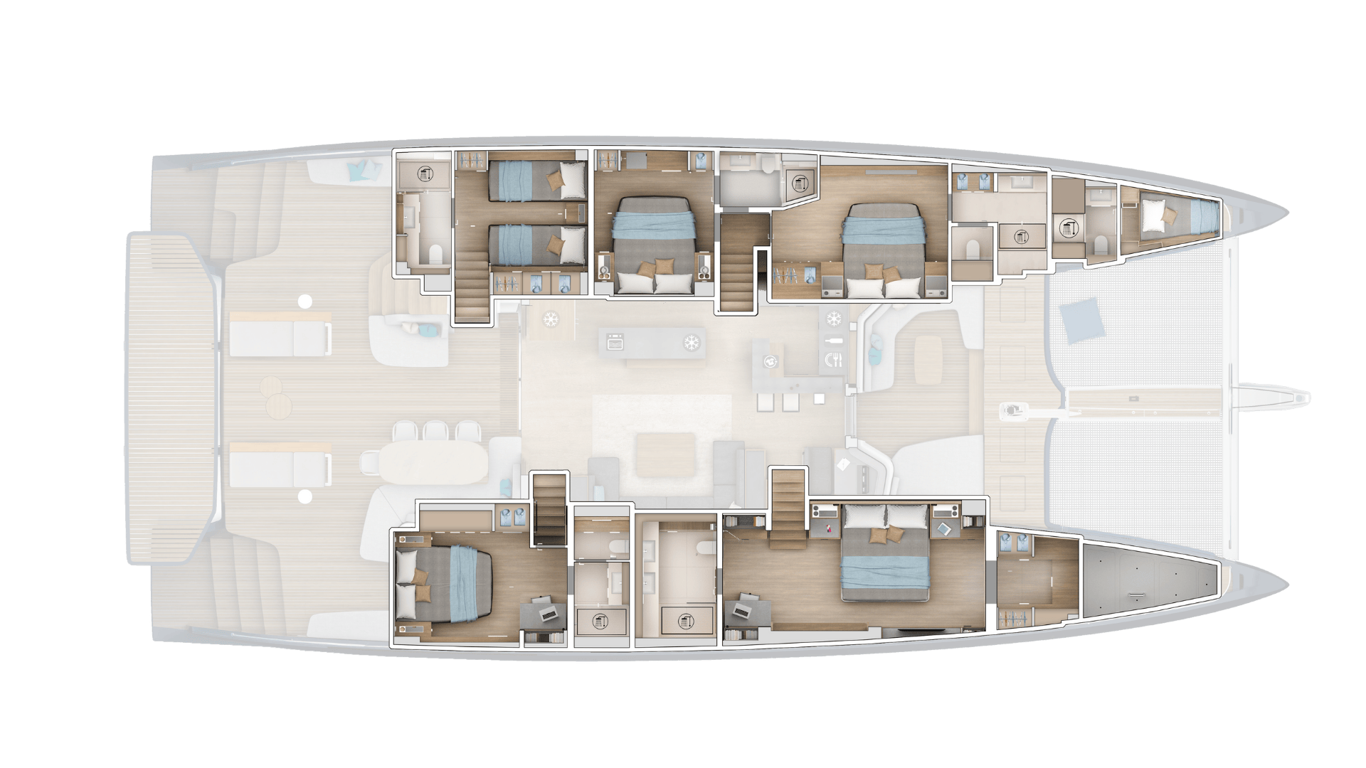 5-Cabin Layout/Galley Up