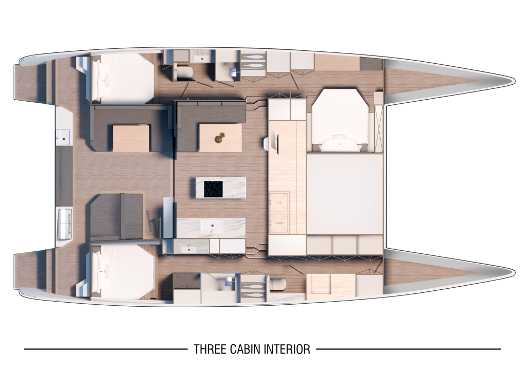 3-cabin Layout