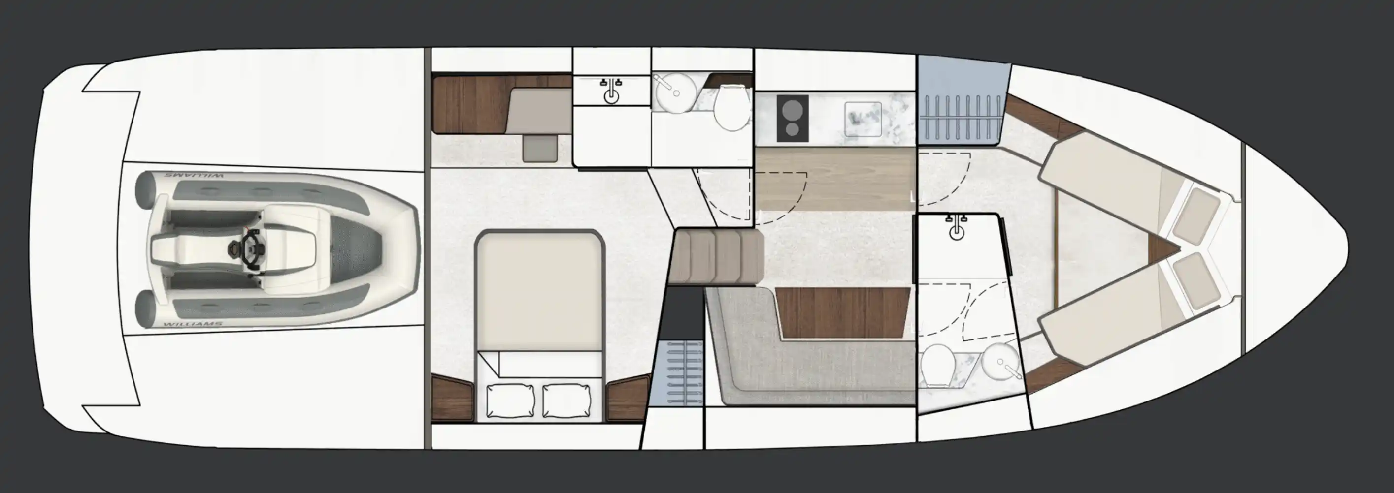 Lower Deck Scissor Berth