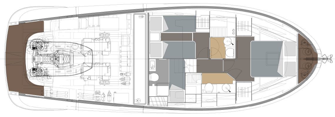 Deck Layout A + Cabin Version A with optional equipment