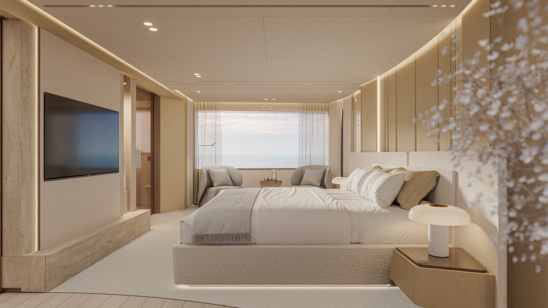 Interior del Extra Yachts X130 Triplex