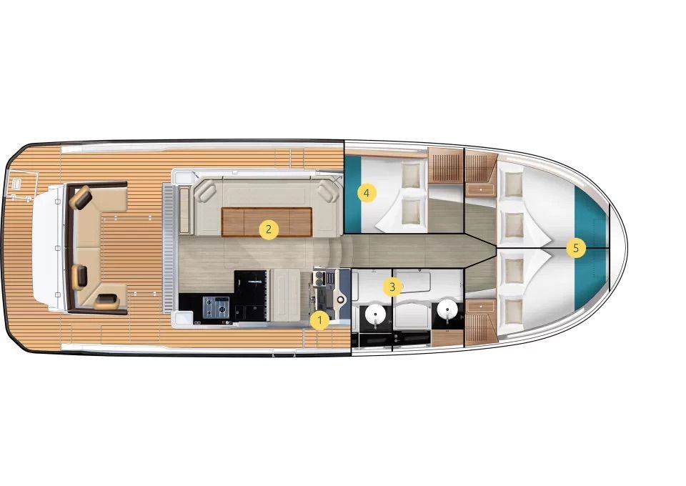 3 cabins & 2 bathrooms