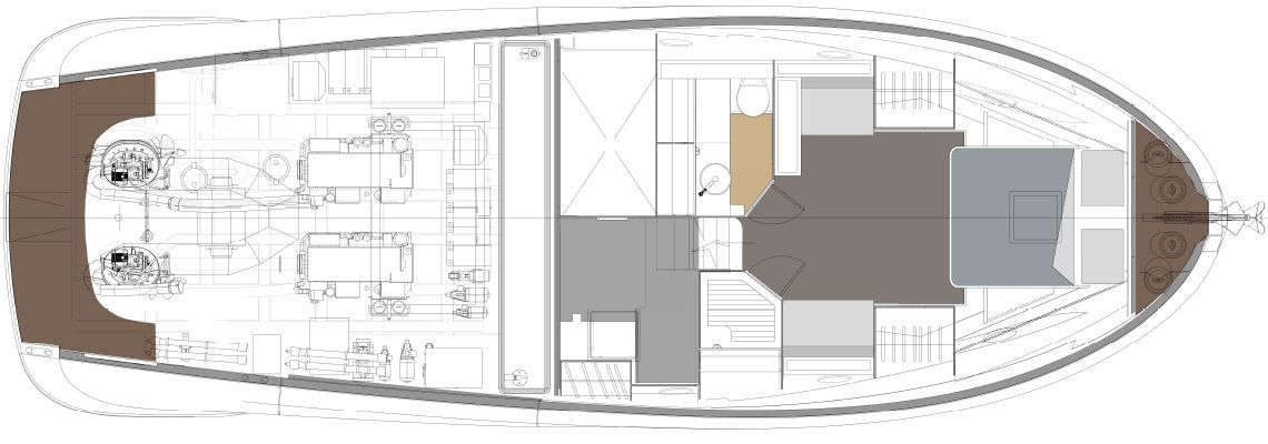 Deck Layout A + Cabin Version C with optional equipment