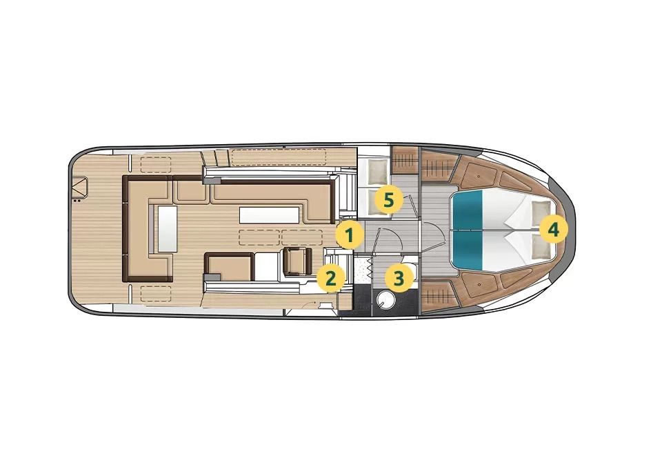 2 cabin & 1 bathroom