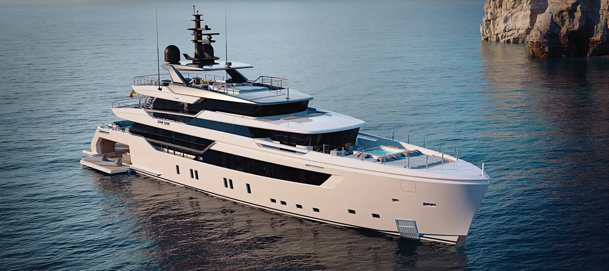 Außenbereich der Sanlorenzo 44 Alloy