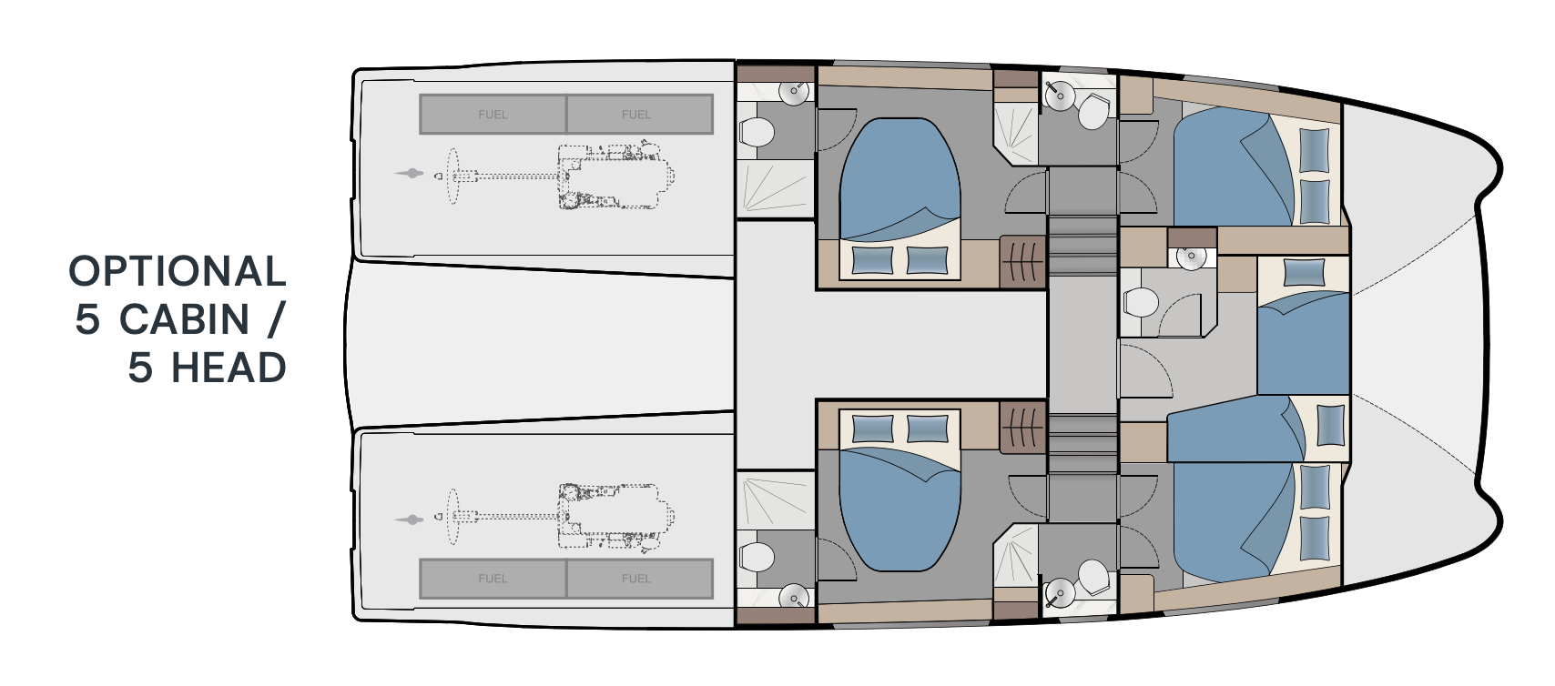 Optional 5 Cabin / 5 Head
