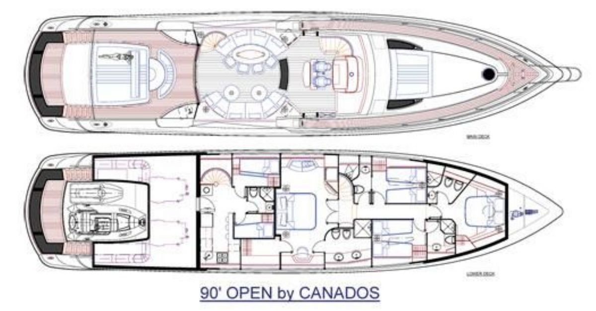 8 berths 4 Cabins 4 Head 4 3 Crew Berths 2  Crew Cabins