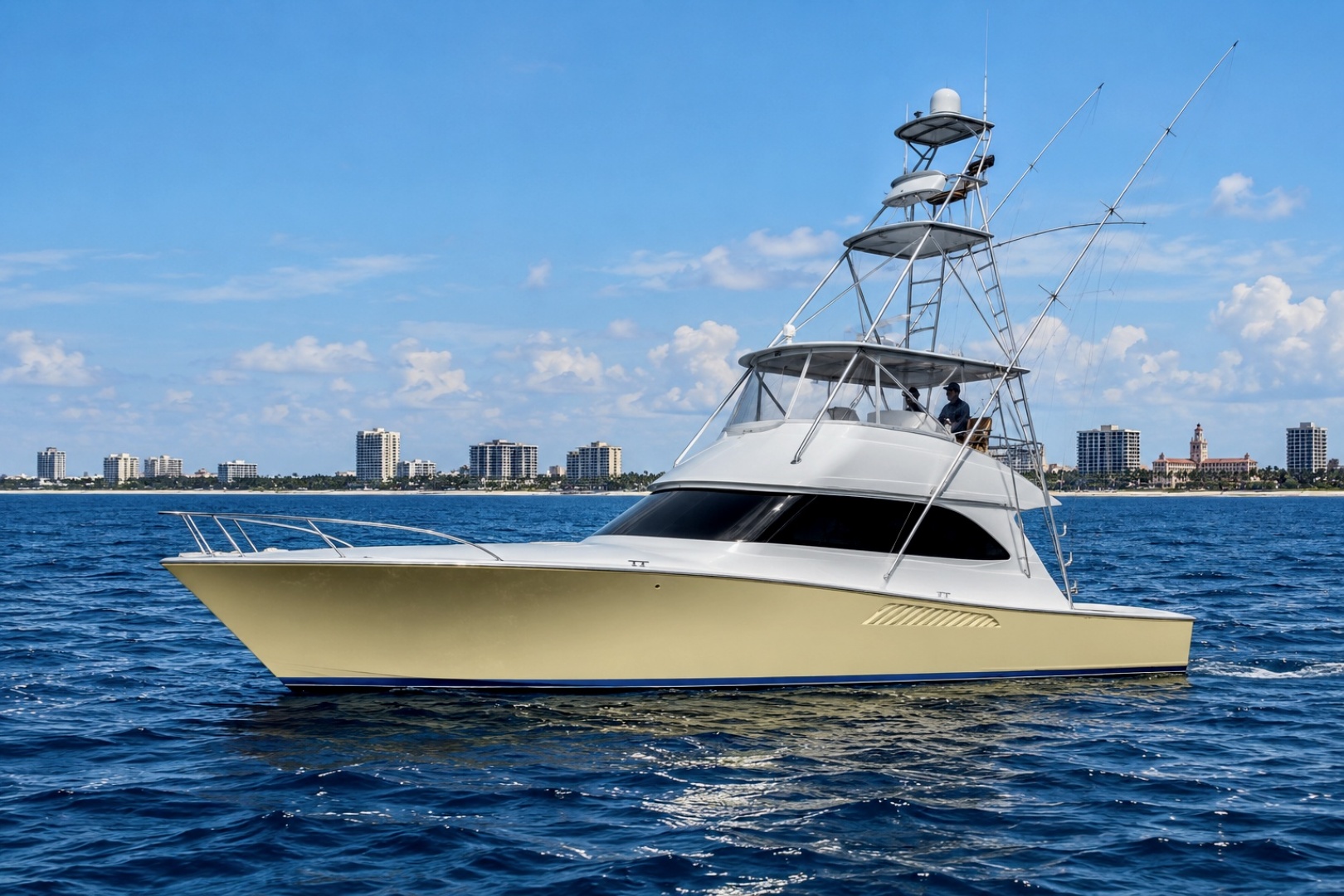 2002 Viking Yacht 52 Convertible for sale, on display at FLIBS 2026