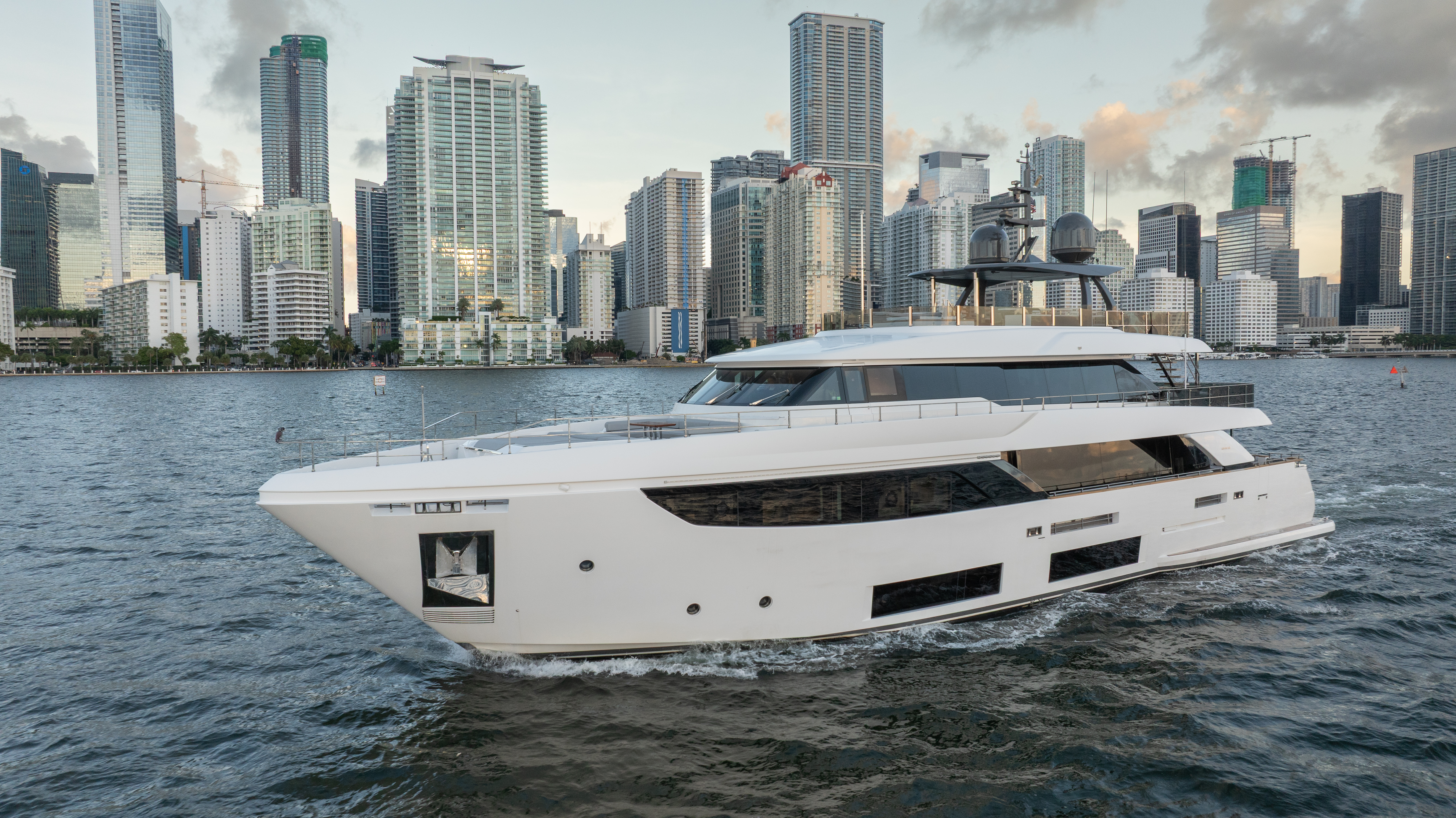 2023 Custom Line Navetta 33 for sale, on display at FLIBS 2026