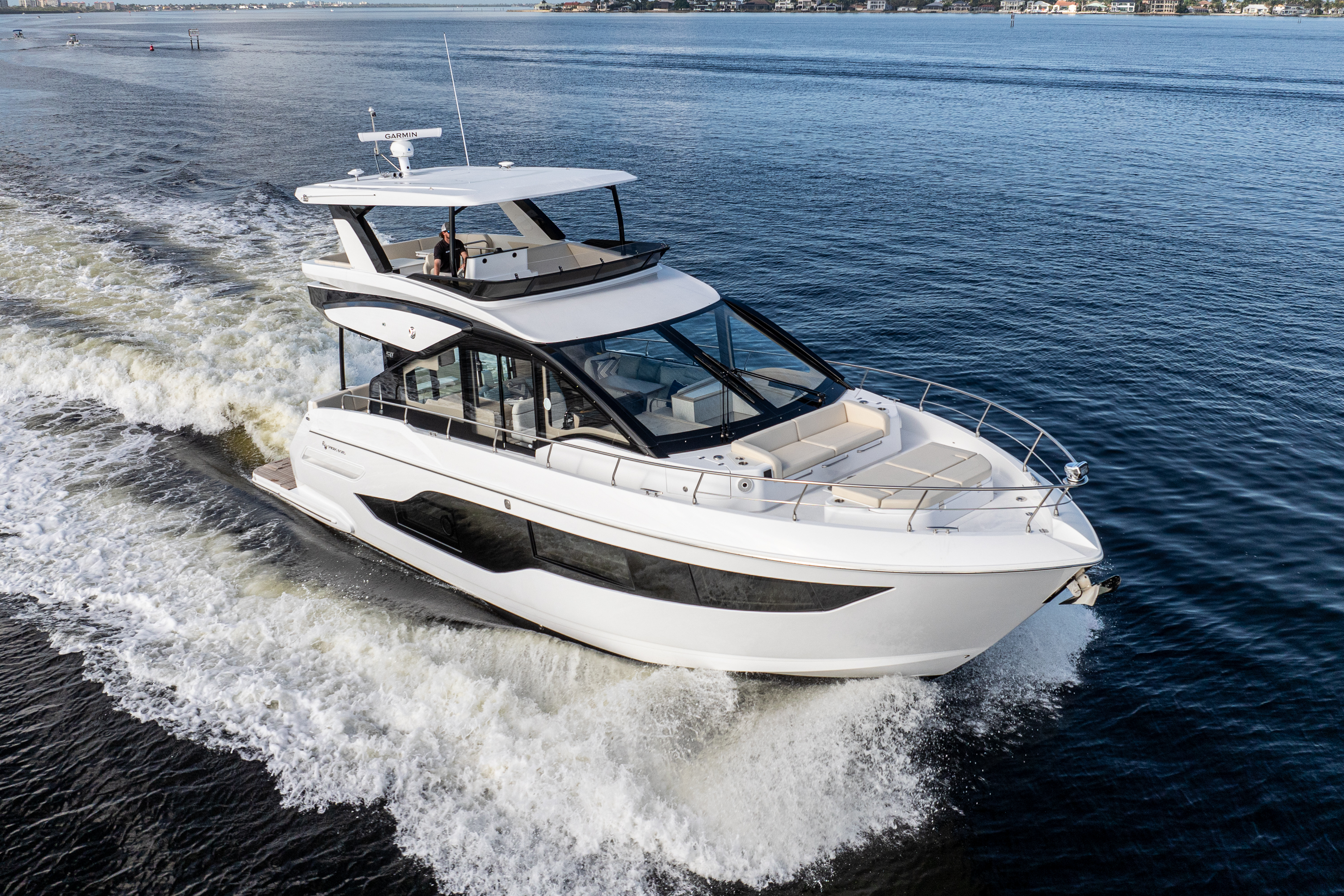 2026 Cruisers Yachts 50 FLY for sale on YachtWay, same model as on display at FLIBS 2026