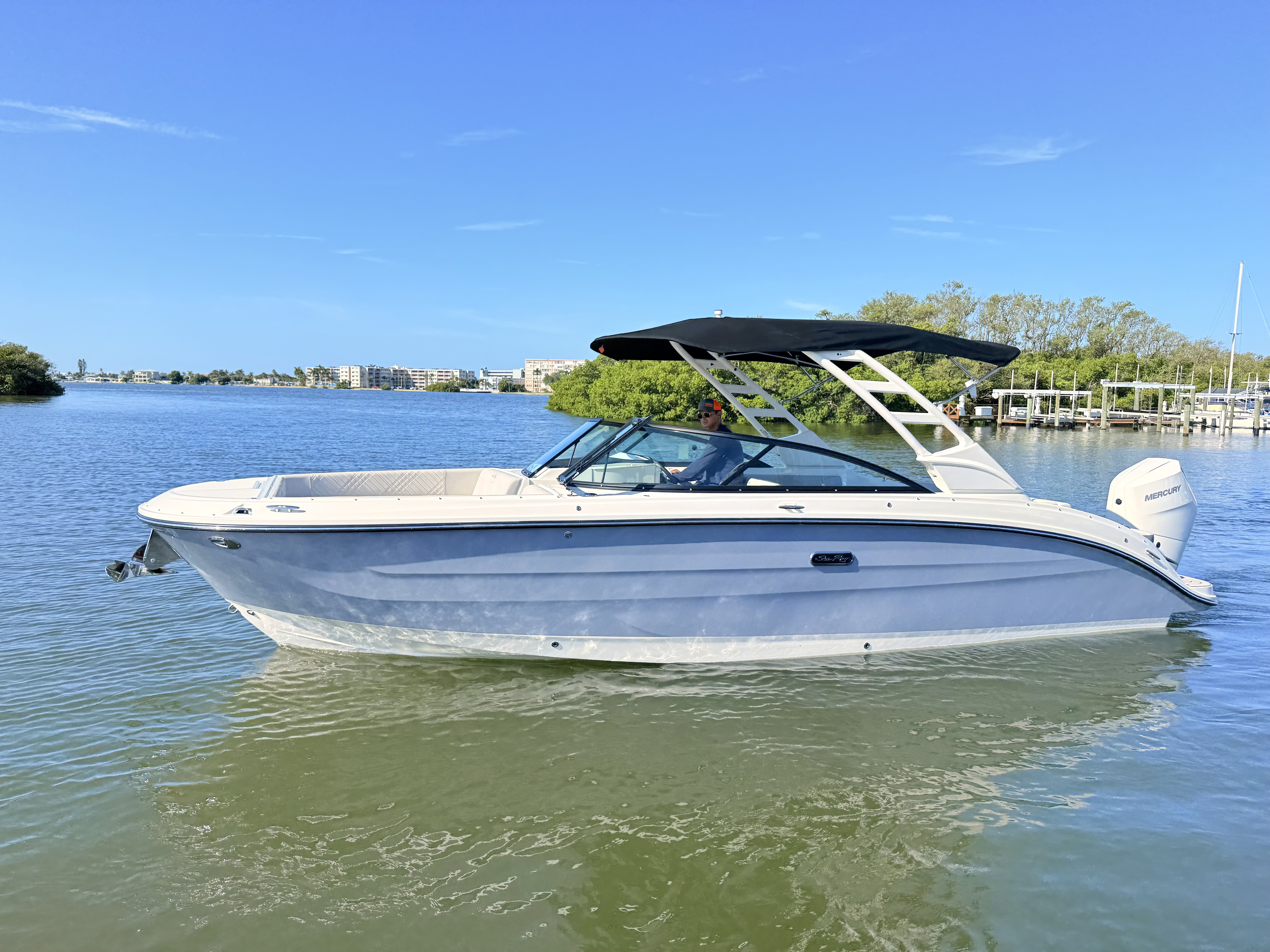 2027 Sea Ray SDX 270 Outboard for sale on YachtWay, same model as on display at FLIBS 2026