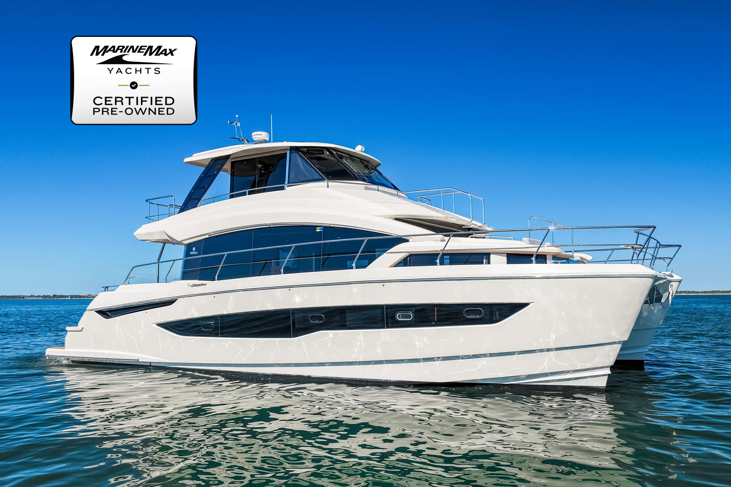 2022 Aquila 54 Yacht for sale, on display at FLIBS 2026