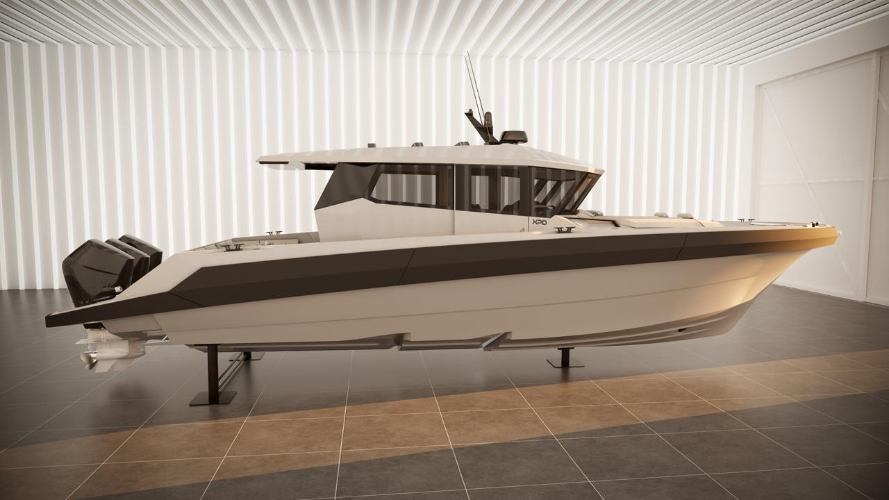 2027 Technohull XPD 42 for sale, on display at FLIBS 2026