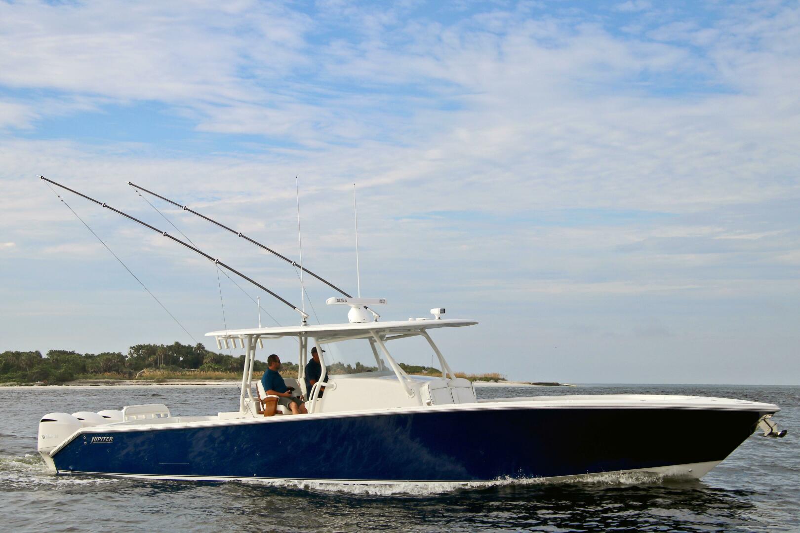 2027 Jupiter 43 for sale on YachtWay, same model as on display at FLIBS 2026