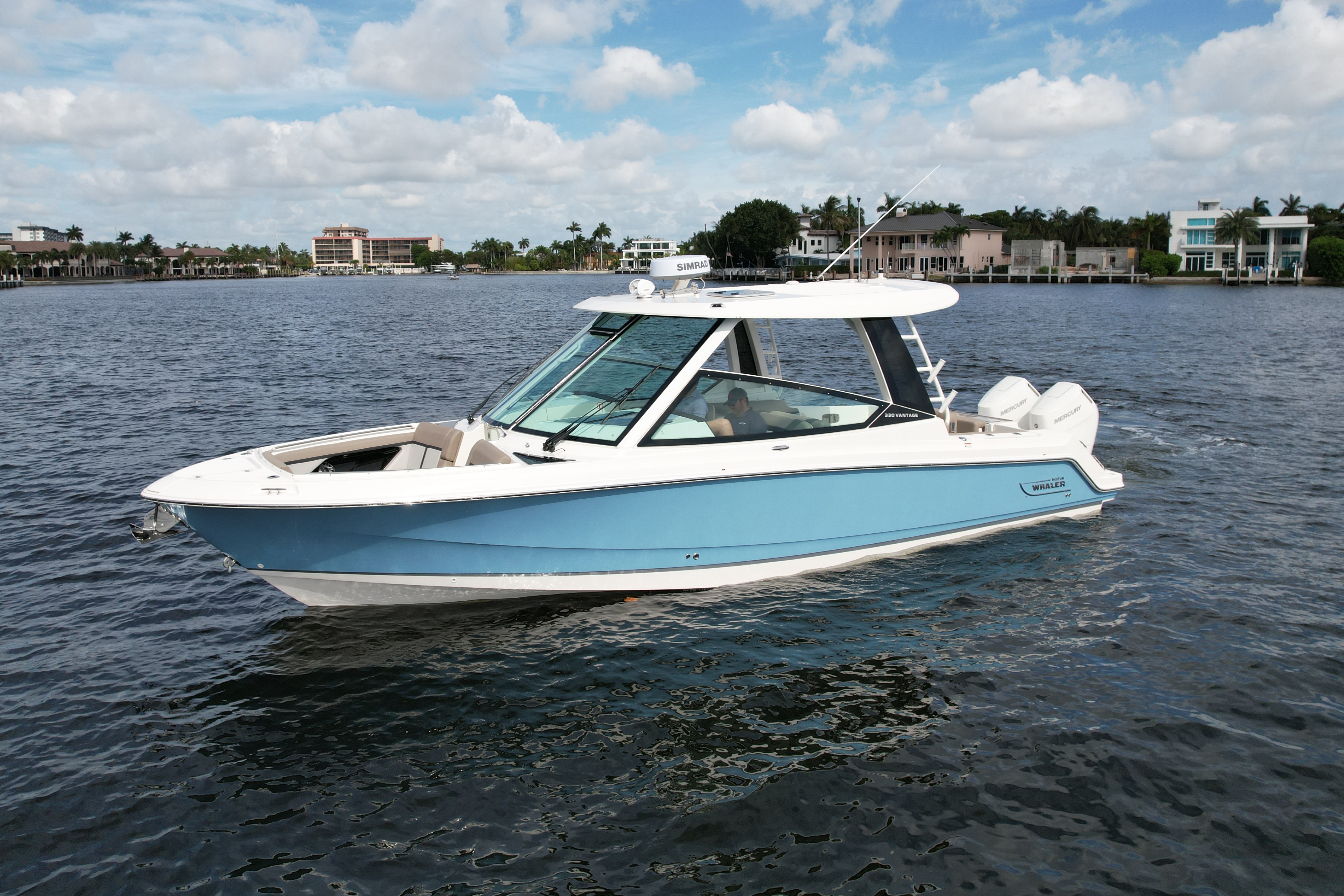 2027 Boston Whaler 330 Vantage for sale, on display at FLIBS 2026