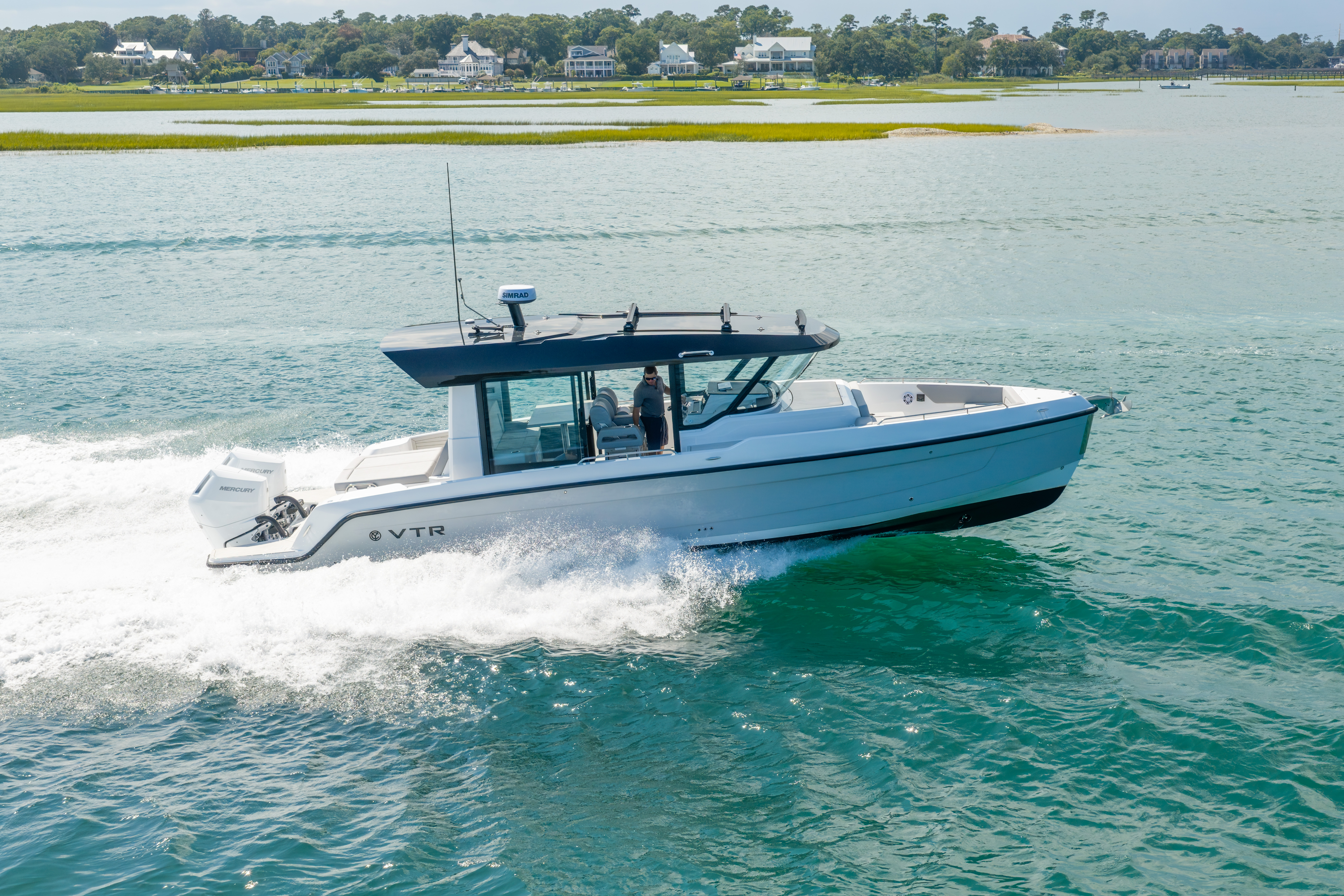 2027 Cruisers Yachts 38 VTR EC for sale on YachtWay, same model as on display at FLIBS 2026