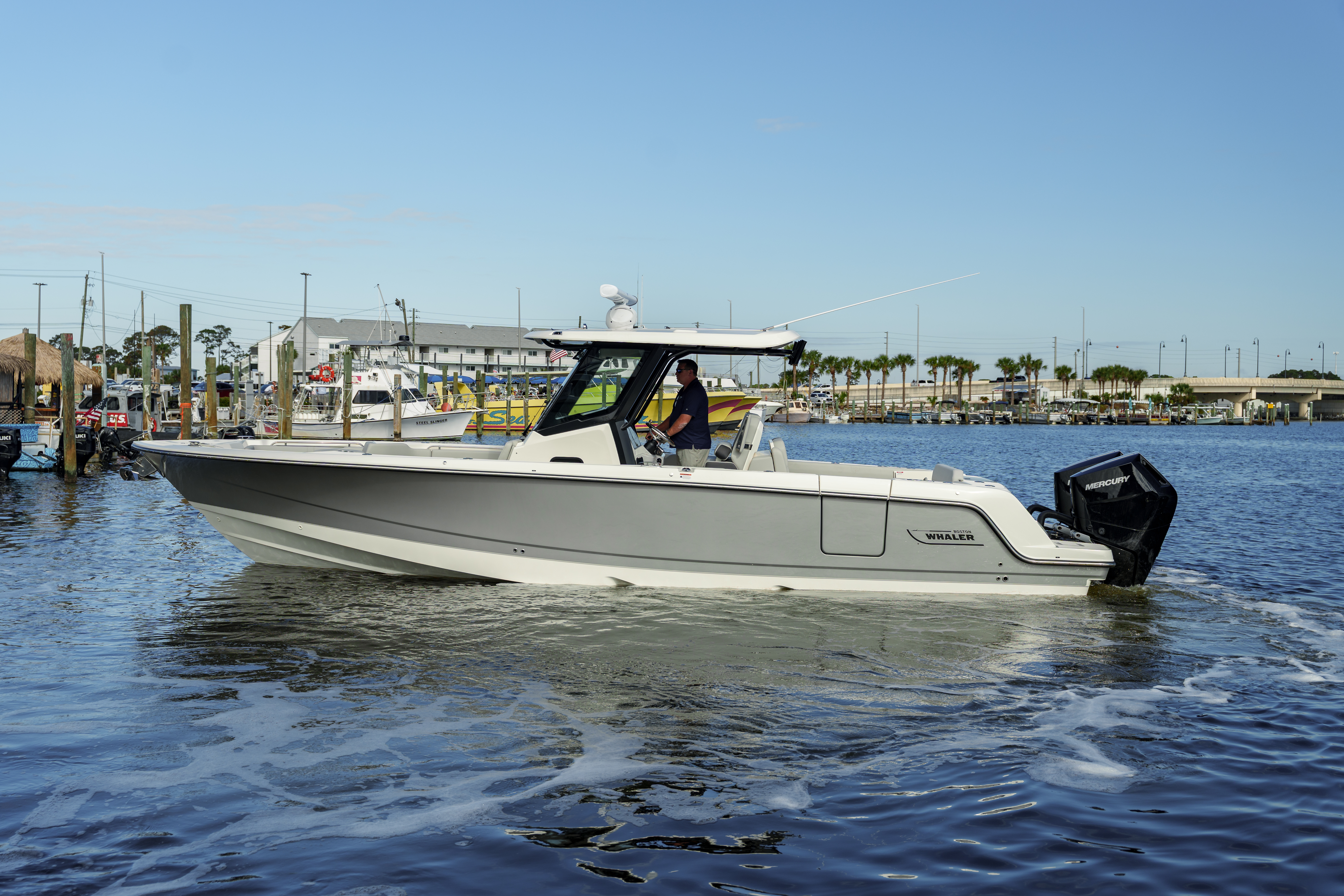 2027 Boston Whaler 330 Outrage for sale on YachtWay, same model as on display at FLIBS 2026