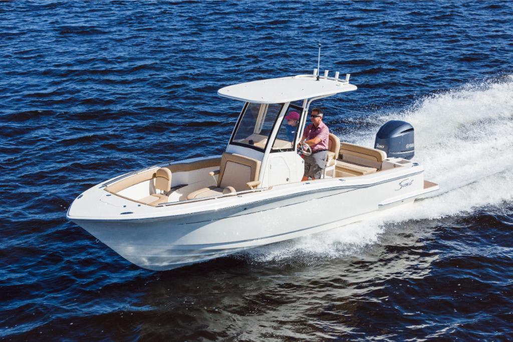 2027 Scout Boats 240 XSF for sale on YachtWay, same model as on display at FLIBS 2026