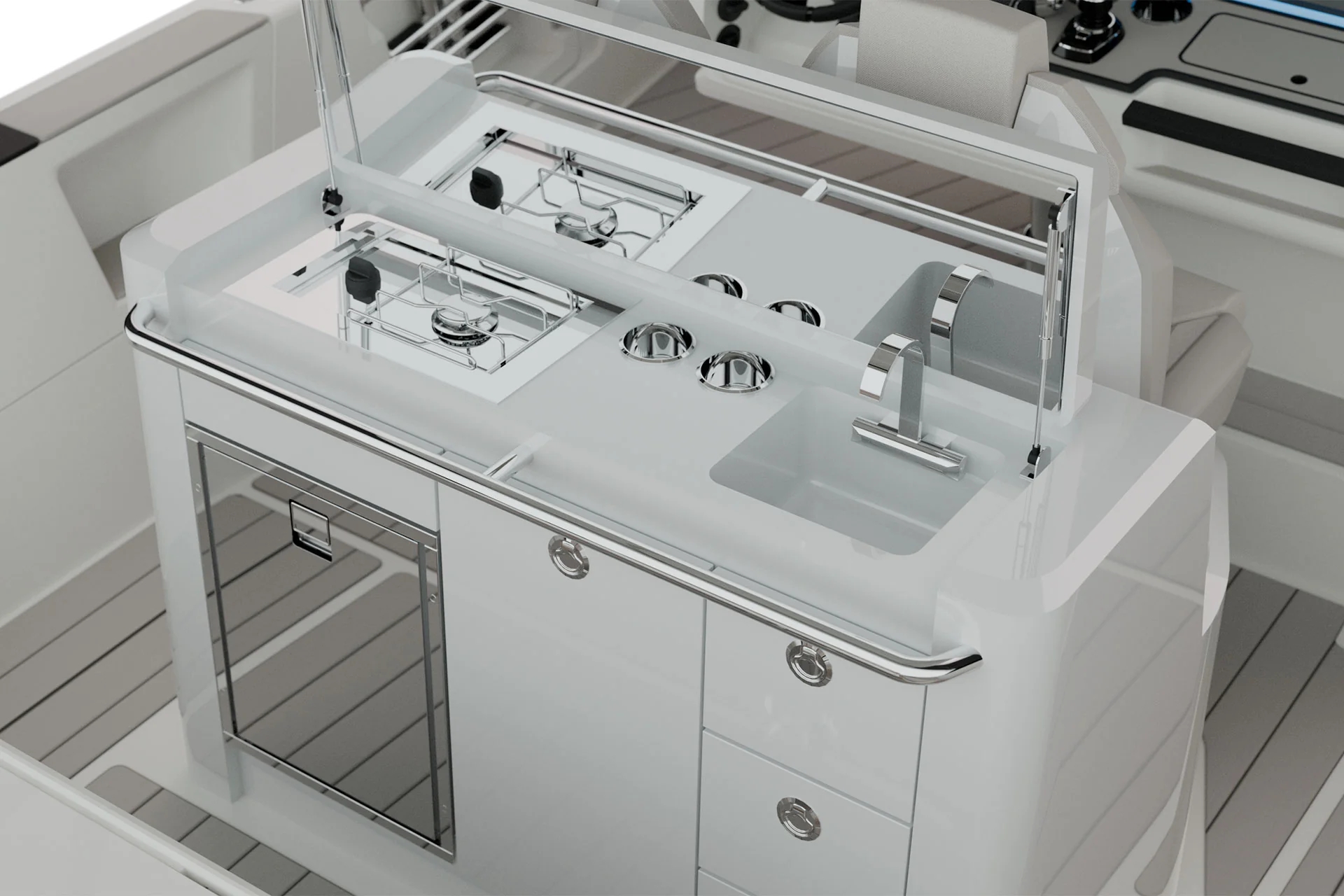 Intérieur du Wellcraft 28 Speedster
