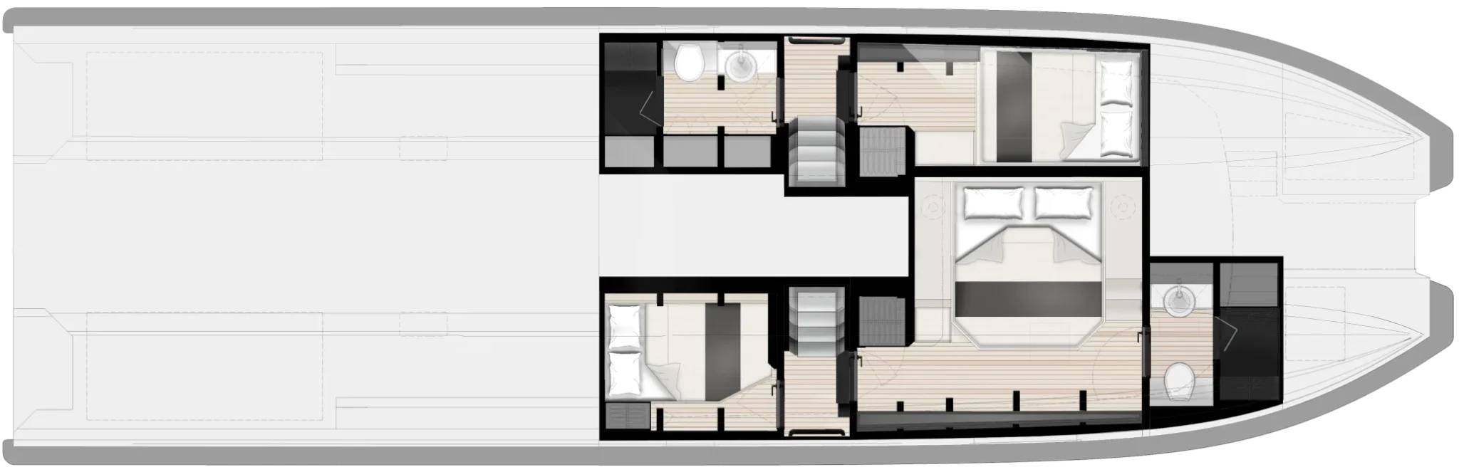 3-Cabin Layout With Large Master (Explorer)