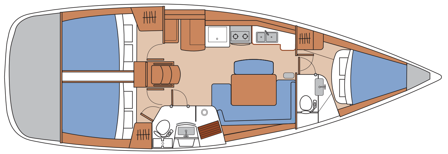 3-Cabin Layout