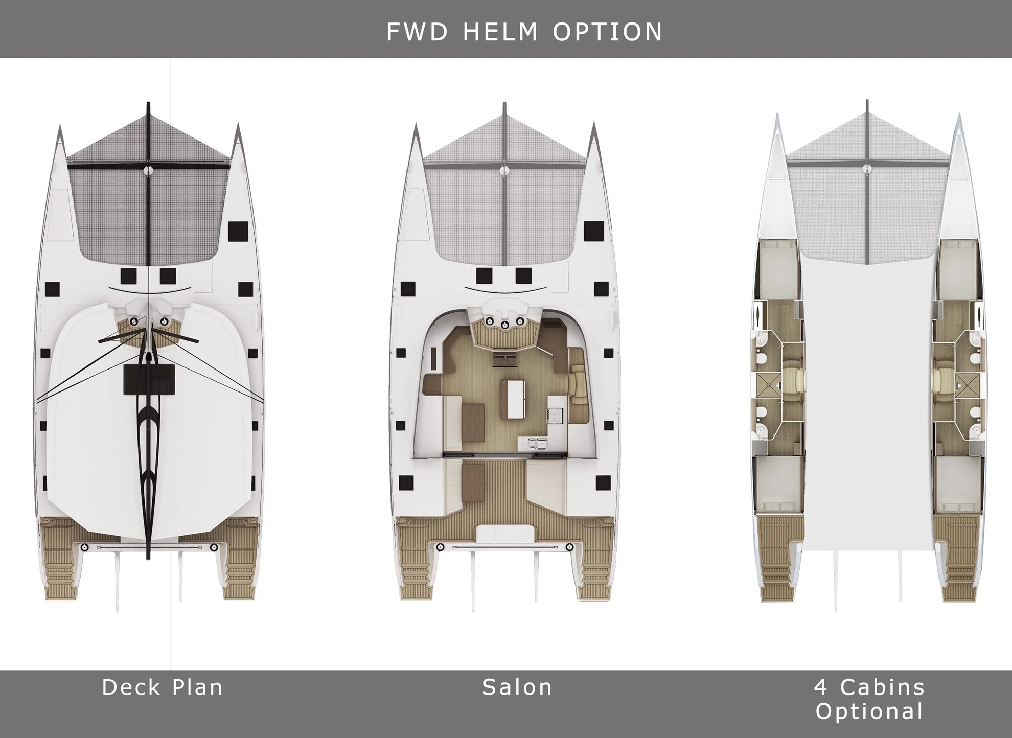 FWD Helm Option (4-Cabin Layout)