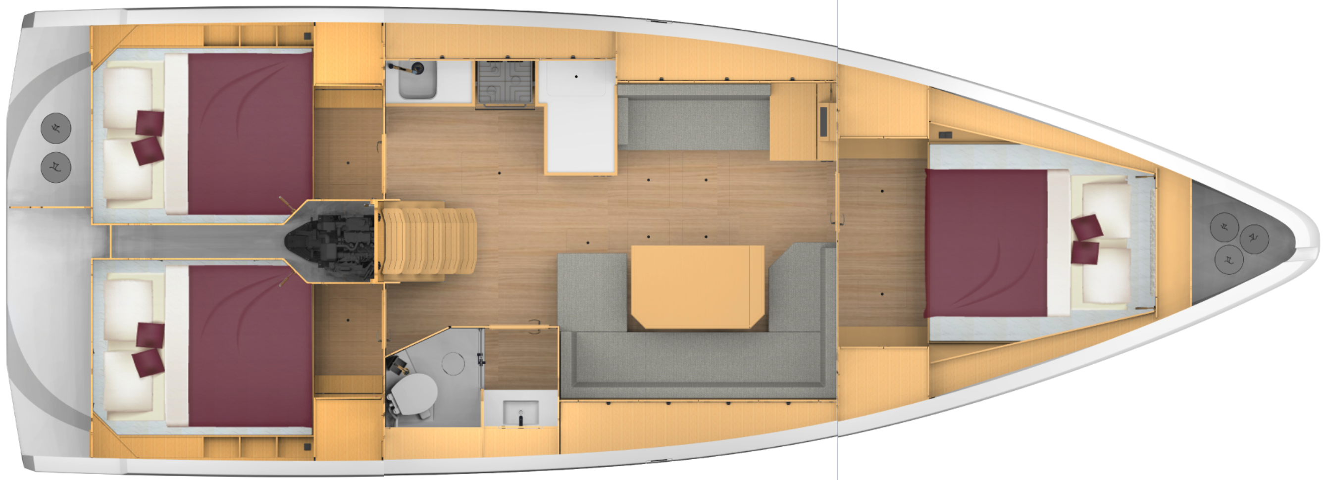 3-Cabin Layout